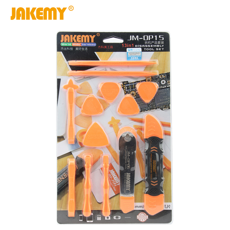 Spudger Plastic Set - JAKEMY 13-in-1-Smartphone-Hebelöffnungs-Reparaturwerkzeuge für iPhone, iPad, Samsung,