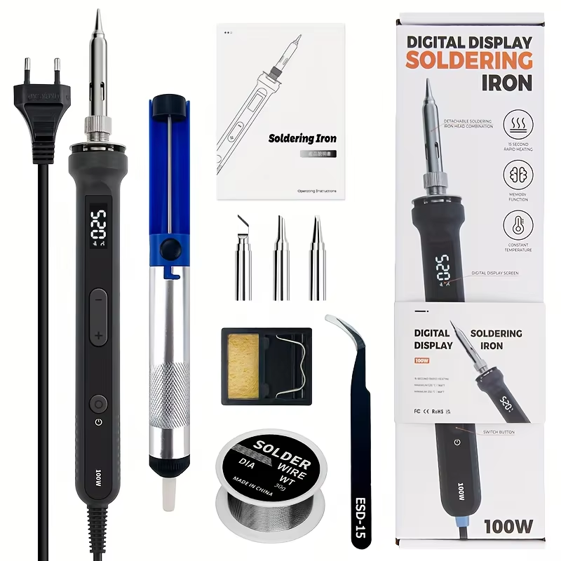 Electronics Repair Company - 100W Digitaler Lötkolben-Kit, elektrisches Schweißwerkzeug mit