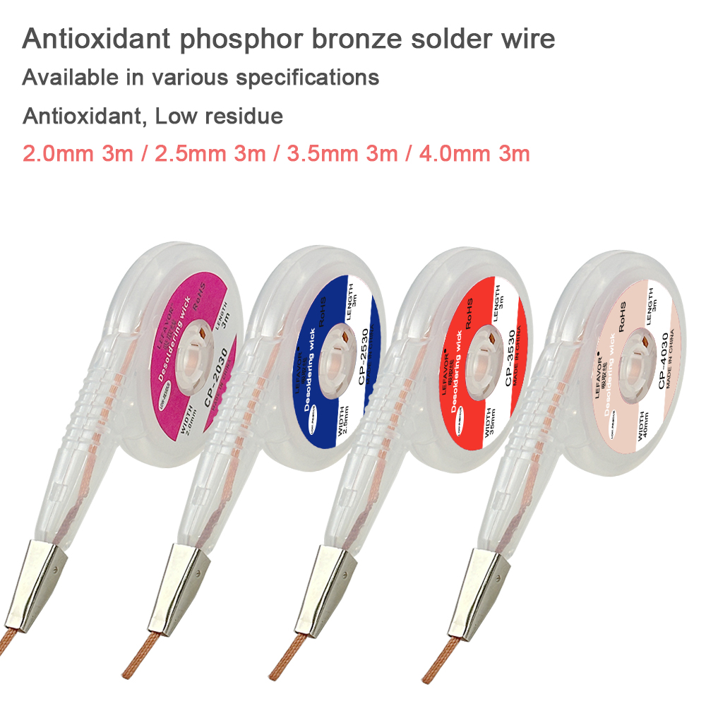 Solder Wick Braid - Starkes Entlötgeflecht, 1,5/2,0/2,5/3,0/3,5/4 mm Breite, 3