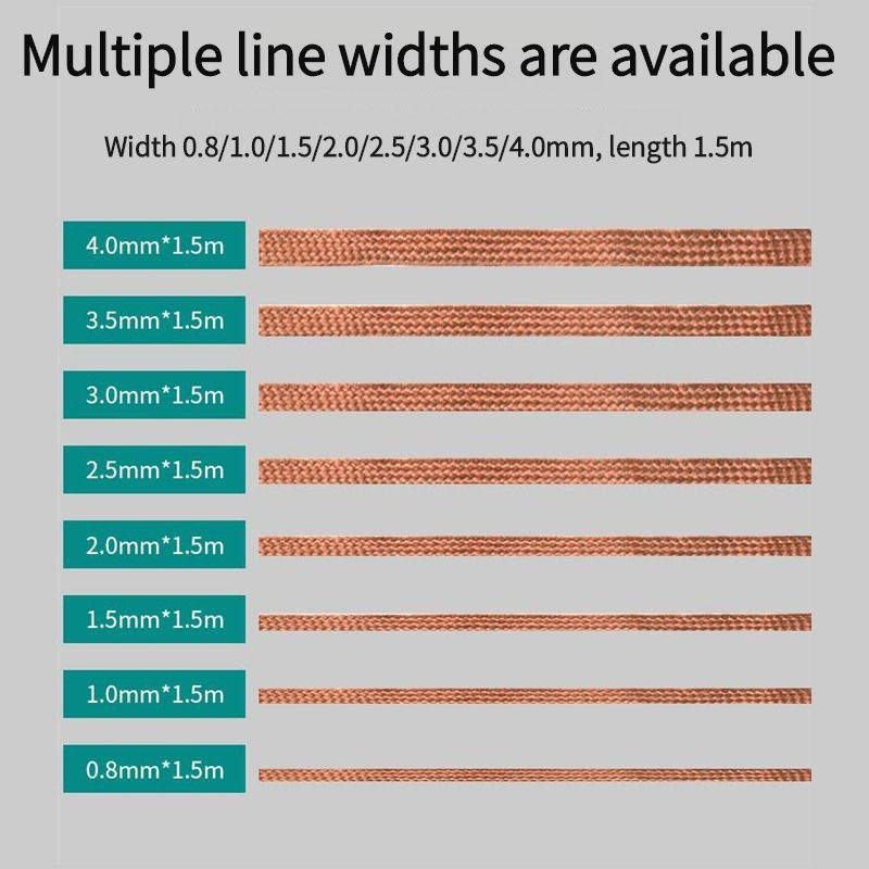 0,8-4mm 1,5 M Entlöten Geflech – Solder Wick Braid Bewertung und Preis