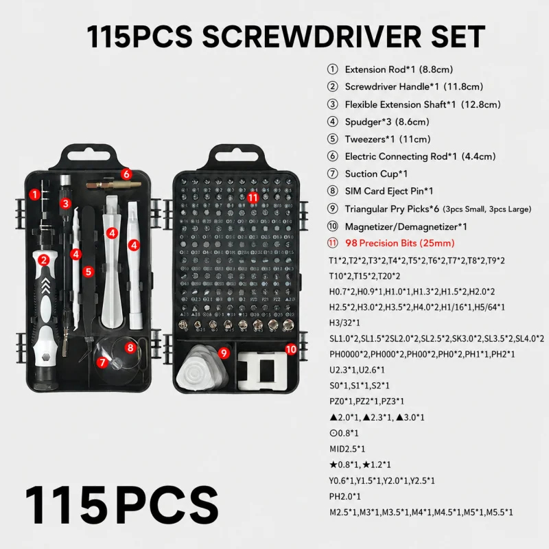 Tragbares 115-in-1 Magnetische – Electronics Repair Company Bewertung und Preis